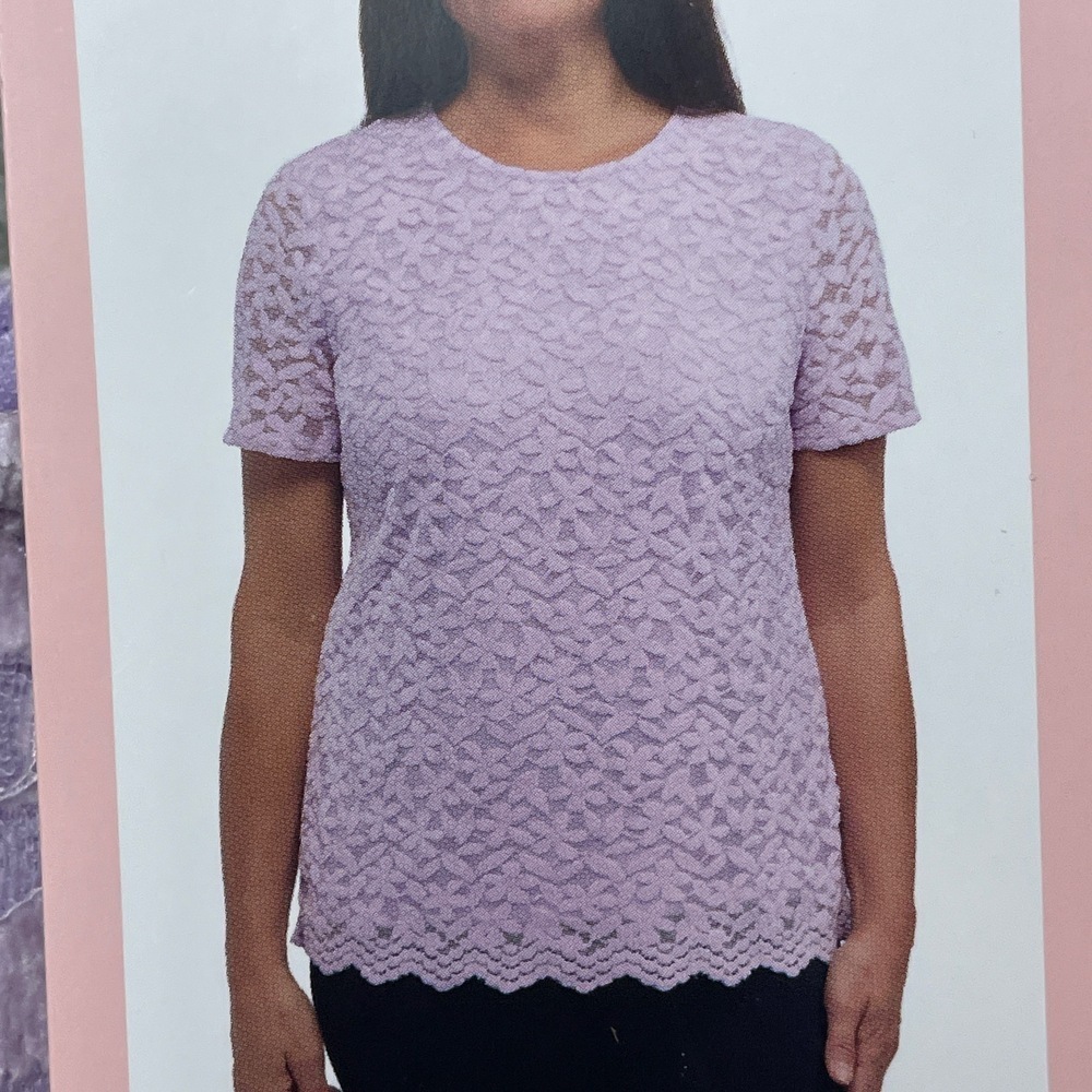 Teddi Rose Women's M Lace Blouse Purple d1212